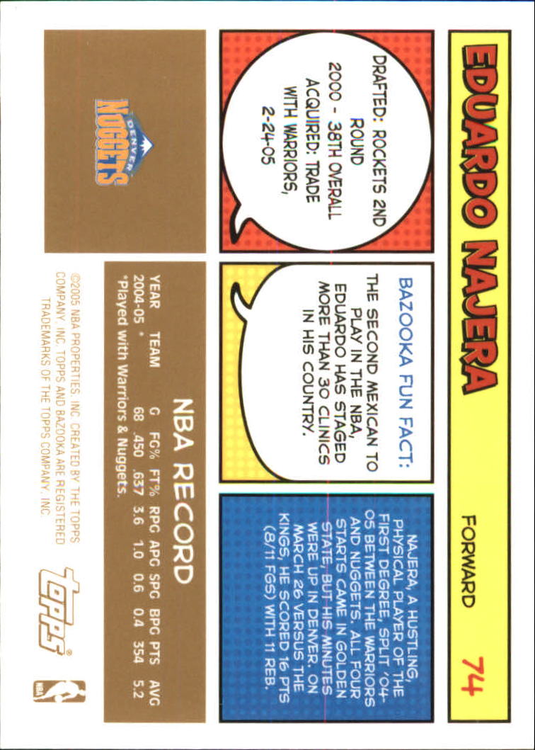 B6670- 2005-06 Bazooka Gold Basketball Cards 1-220 -You Pick- 15+ FREE US SHIP - Picture 139 of 409
