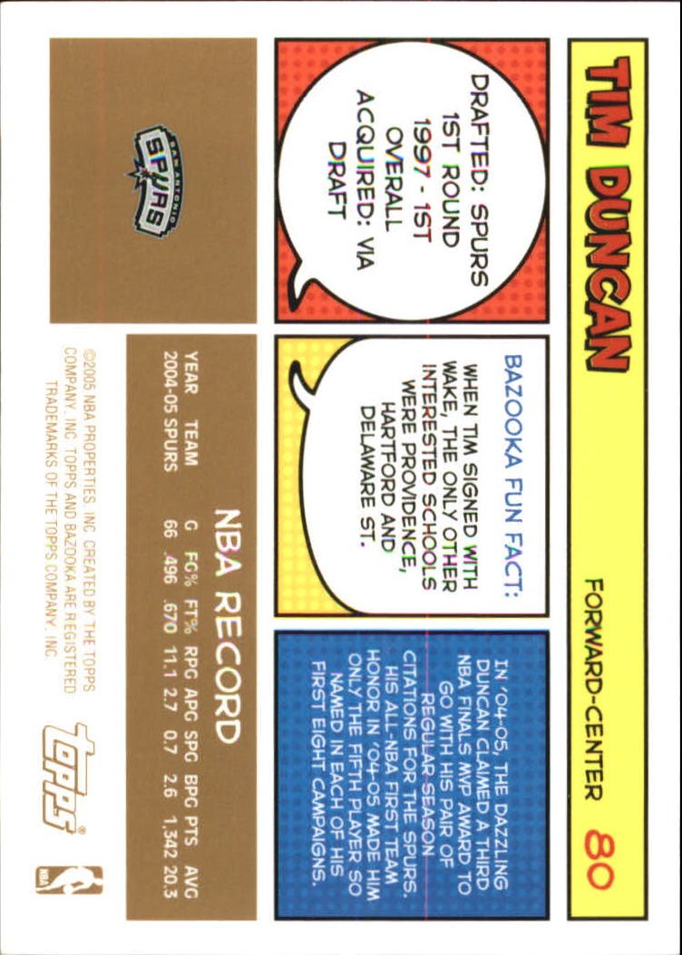 B6670- 2005-06 Bazooka Gold Basketball Cards 1-220 -You Pick- 15+ FREE US SHIP - Picture 149 of 409