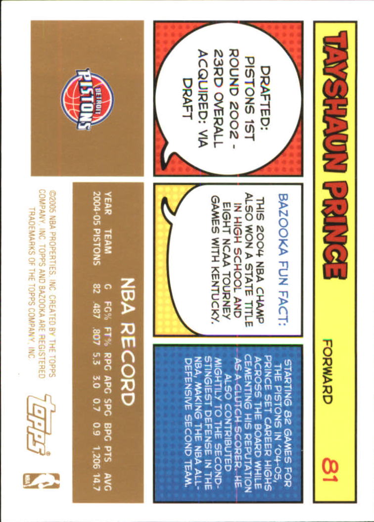 B6670- 2005-06 Bazooka Gold Basketball Cards 1-220 -You Pick- 15+ FREE US SHIP - Picture 151 of 409