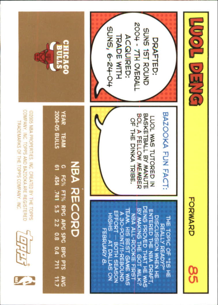 B6670- 2005-06 Bazooka Gold Basketball Cards 1-220 -You Pick- 15+ FREE US SHIP - Picture 159 of 409
