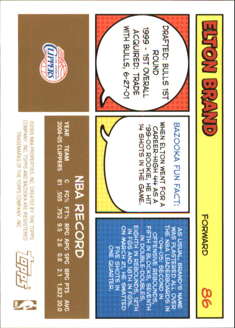 B6670- 2005-06 Bazooka Gold Basketball Cards 1-220 -You Pick- 15+ FREE US SHIP - Picture 161 of 409