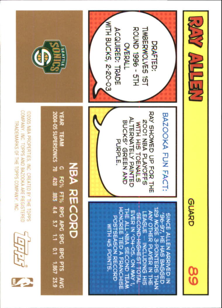 B6670- 2005-06 Bazooka Gold Basketball Cards 1-220 -You Pick- 15+ FREE US SHIP - Picture 167 of 409
