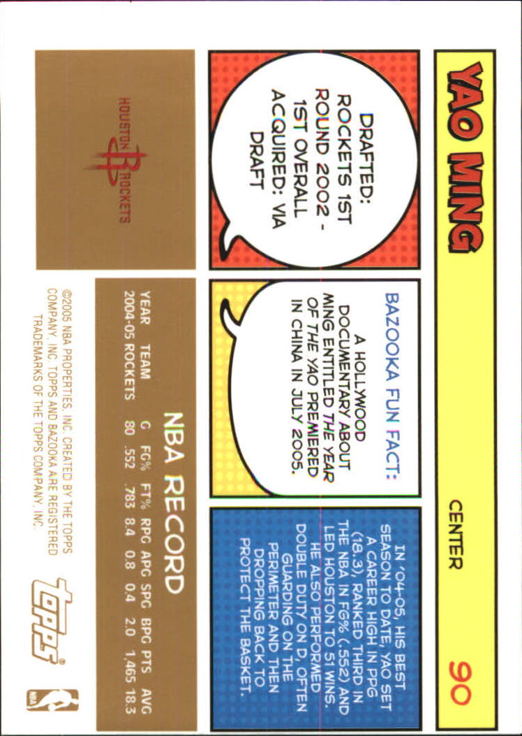 B6670- 2005-06 Bazooka Gold Basketball Cards 1-220 -You Pick- 15+ FREE US SHIP - Picture 169 of 409