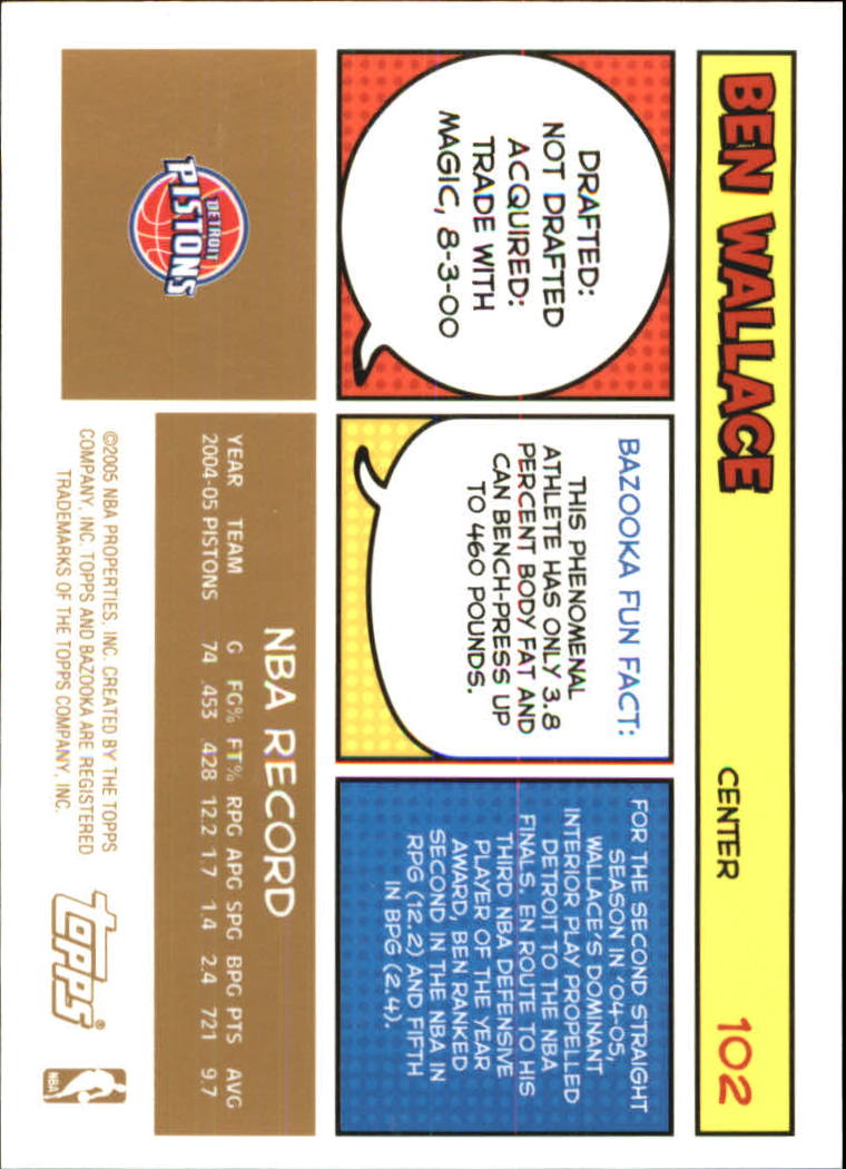 B6670- 2005-06 Bazooka Gold Basketball Cards 1-220 -You Pick- 15+ FREE US SHIP - Picture 191 of 409