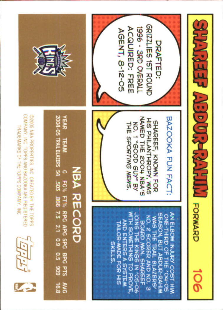 B6670- 2005-06 Bazooka Gold Basketball Cards 1-220 -You Pick- 15+ FREE US SHIP - Picture 197 of 409