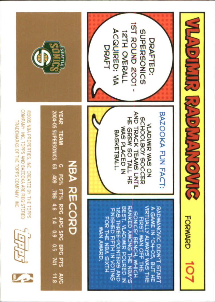 B6670- 2005-06 Bazooka Gold Basketball Cards 1-220 -You Pick- 15+ FREE US SHIP - Picture 199 of 409