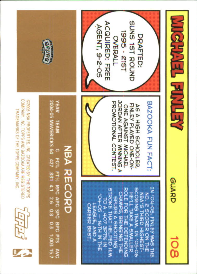 B6670- 2005-06 Bazooka Gold Basketball Cards 1-220 -You Pick- 15+ FREE US SHIP - Picture 201 of 409