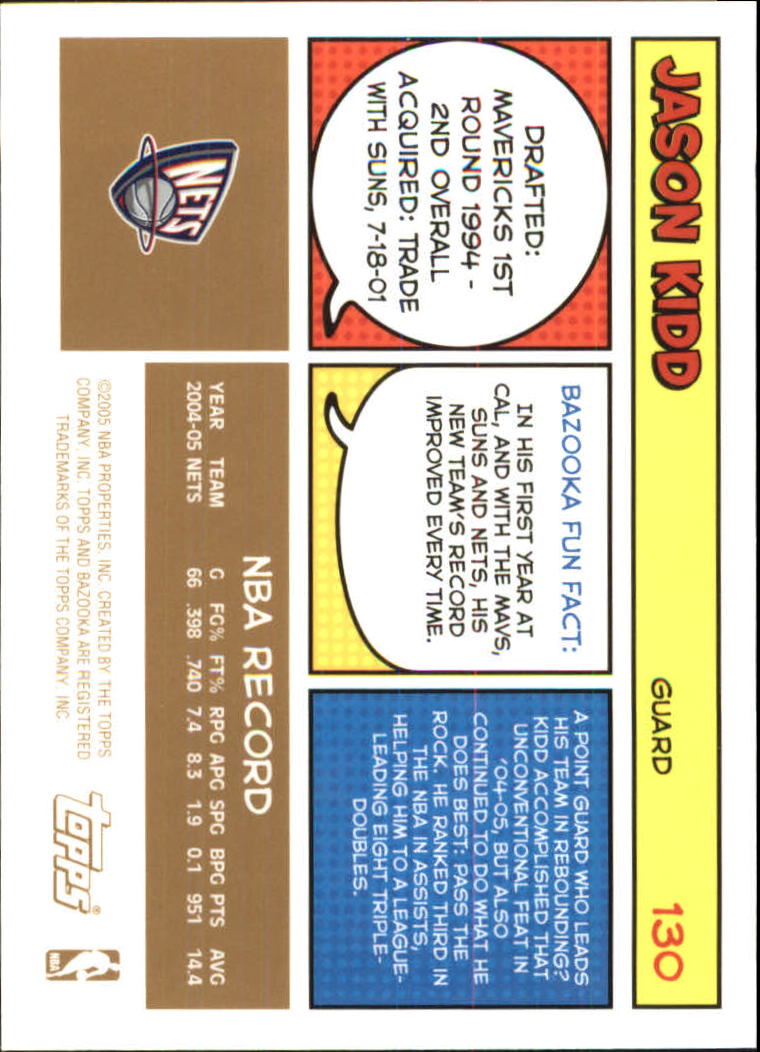 B6670- 2005-06 Bazooka Gold Basketball Cards 1-220 -You Pick- 15+ FREE US SHIP - Picture 241 of 409