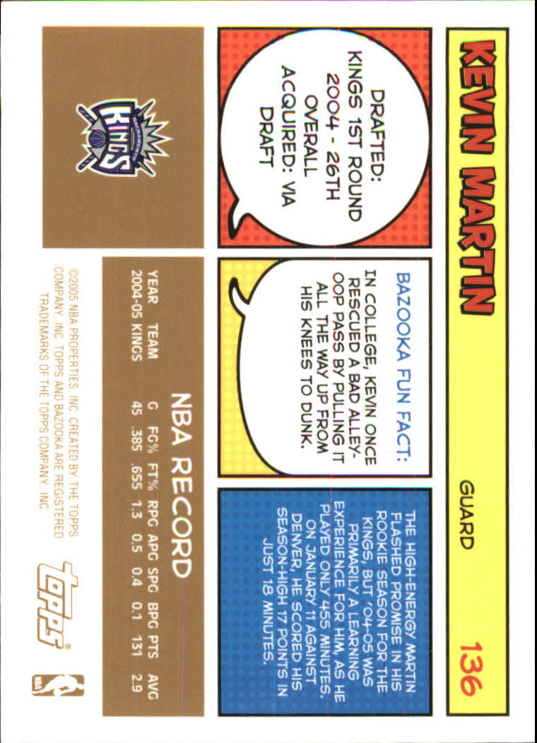B6670- 2005-06 Bazooka Gold Basketball Cards 1-220 -You Pick- 15+ FREE US SHIP - Picture 253 of 409