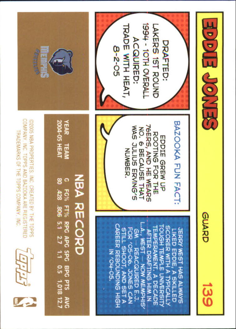 B6670- 2005-06 Bazooka Gold Basketball Cards 1-220 -You Pick- 15+ FREE US SHIP - Picture 259 of 409