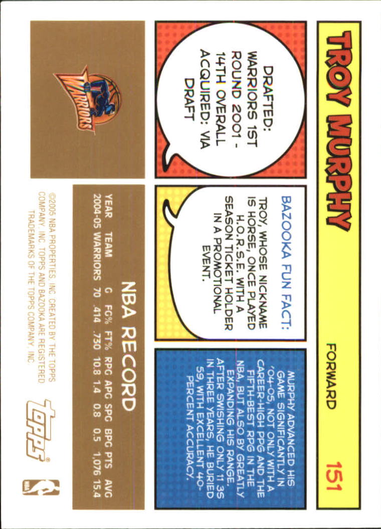 B6670- 2005-06 Bazooka Gold Basketball Cards 1-220 -You Pick- 15+ FREE US SHIP - Picture 282 of 409