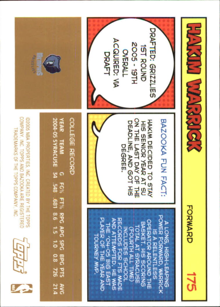B6670- 2005-06 Bazooka Gold Basketball Cards 1-220 -You Pick- 15+ FREE US SHIP - Picture 328 of 409
