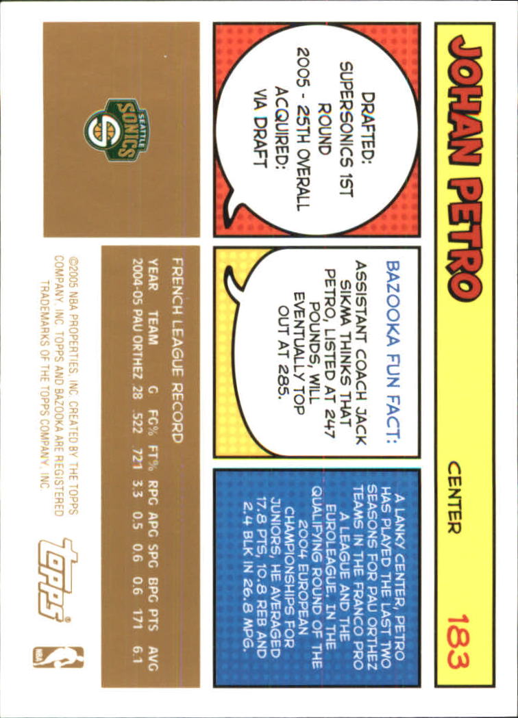 B6670- 2005-06 Bazooka Gold Basketball Cards 1-220 -You Pick- 15+ FREE US SHIP - Picture 342 of 409