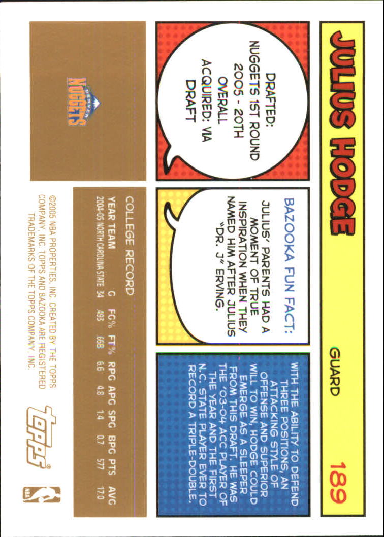 B6670- 2005-06 Bazooka Gold Basketball Cards 1-220 -You Pick- 15+ FREE US SHIP - Picture 352 of 409