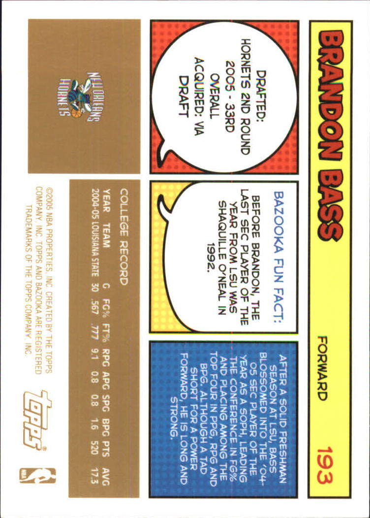 B6670- 2005-06 Bazooka Gold Basketball Cards 1-220 -You Pick- 15+ FREE US SHIP - Picture 359 of 409