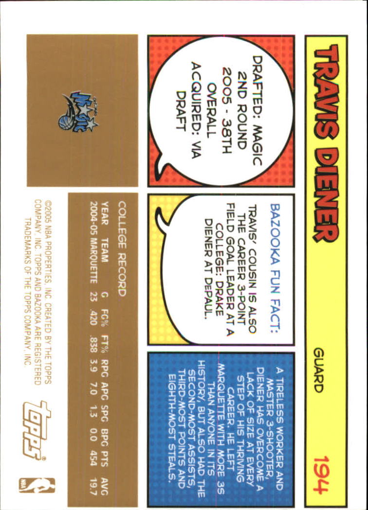 B6670- 2005-06 Bazooka Gold Basketball Cards 1-220 -You Pick- 15+ FREE US SHIP - Picture 361 of 409