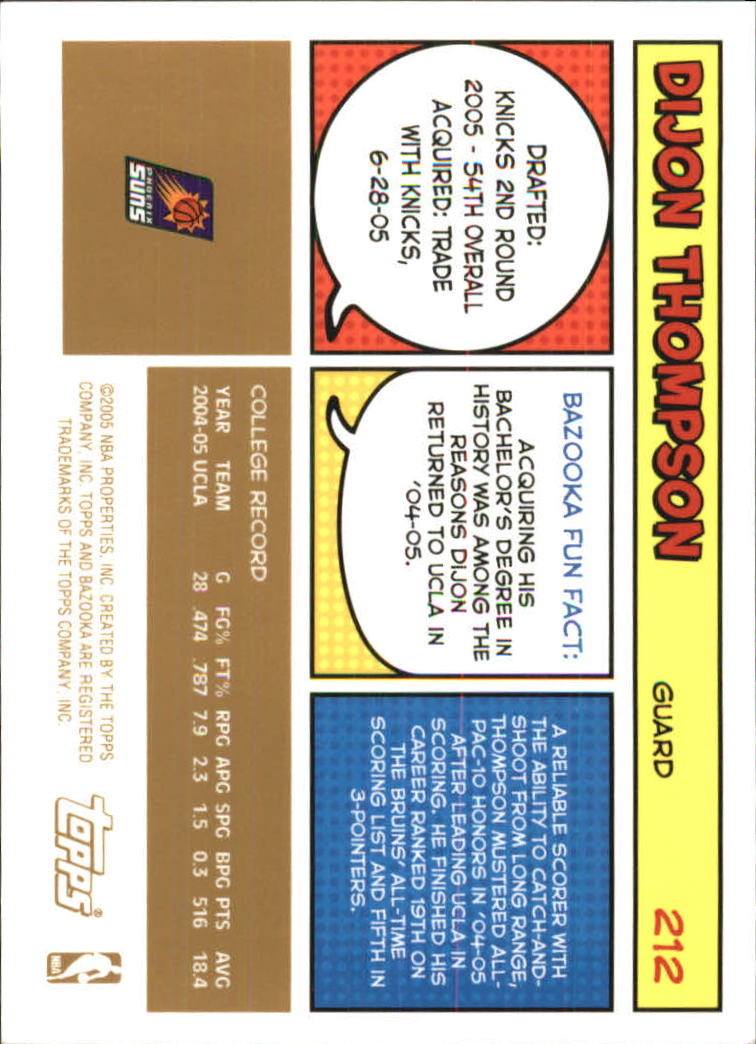 B6670- 2005-06 Bazooka Gold Basketball Cards 1-220 -You Pick- 15+ FREE US SHIP - Picture 395 of 409