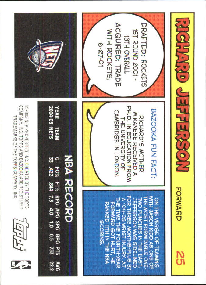 B6670- 2005-06 Bazooka Minis Basketball #s 1-220 -You Pick- 15+ FREE US SHIP - Picture 143 of 419
