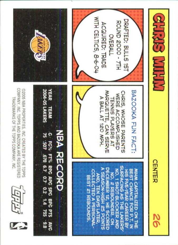 B6670- 2005-06 Bazooka Minis Basketball #s 1-220 -You Pick- 15+ FREE US SHIP - Picture 15 of 419