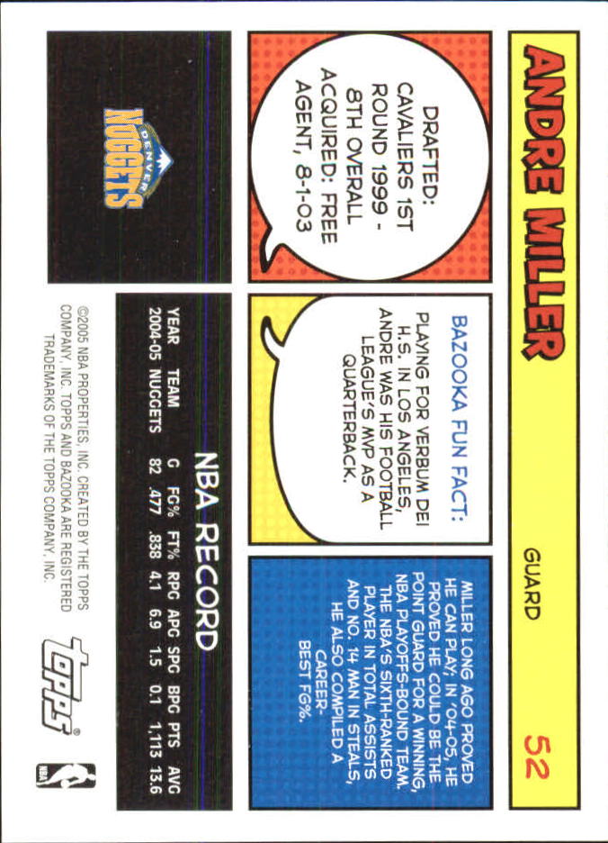B6670- 2005-06 Bazooka Minis Basketball #s 1-220 -You Pick- 15+ FREE US SHIP - Picture 165 of 419
