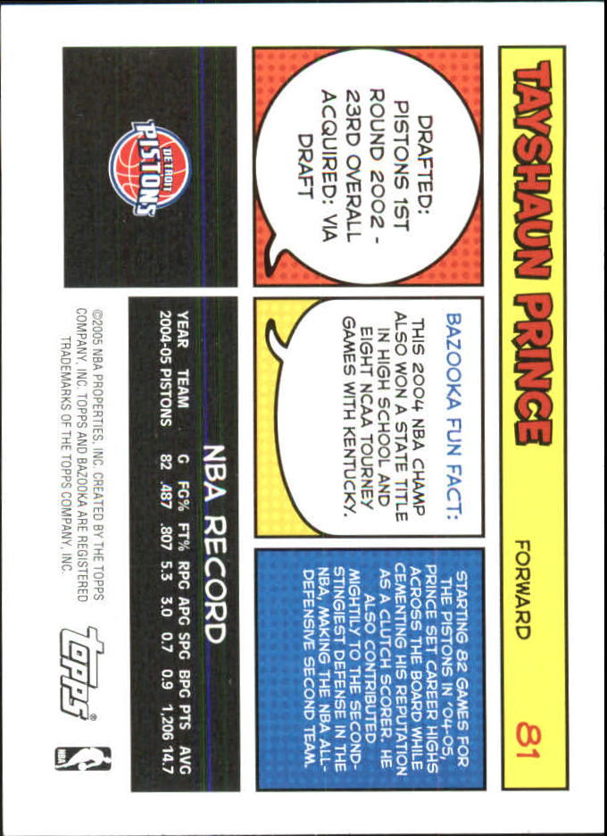 B6670- 2005-06 Bazooka Minis Basketball #s 1-220 -You Pick- 15+ FREE US SHIP - Picture 251 of 419