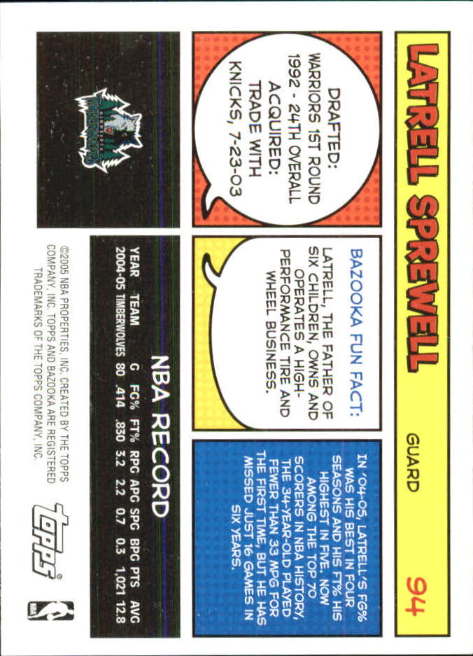 B6670- 2005-06 Bazooka Minis Basketball #s 1-220 -You Pick- 15+ FREE US SHIP - Picture 255 of 419