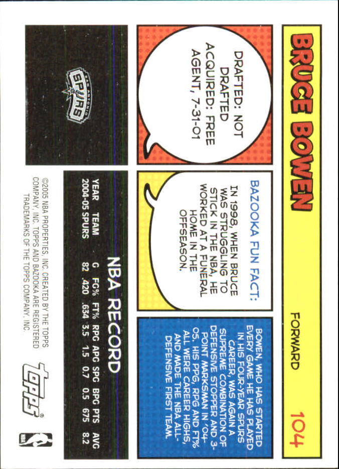 B6670- 2005-06 Bazooka Minis Basketball #s 1-220 -You Pick- 15+ FREE US SHIP - Picture 195 of 419