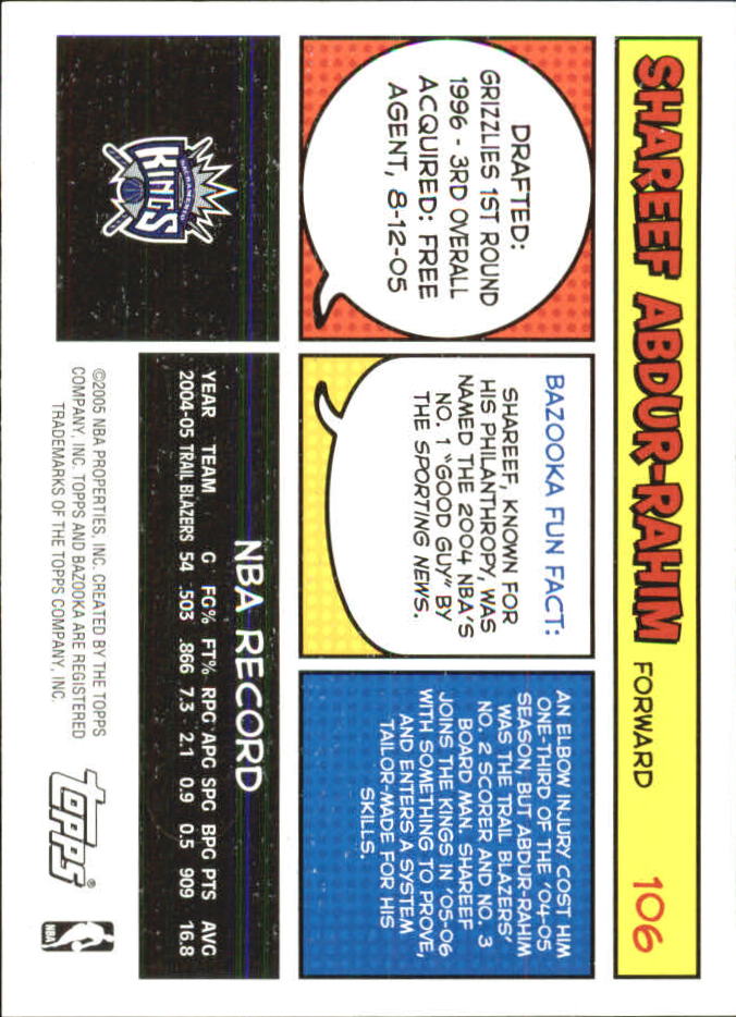 B6670- 2005-06 Bazooka Minis Basketball #s 1-220 -You Pick- 15+ FREE US SHIP - Picture 257 of 419
