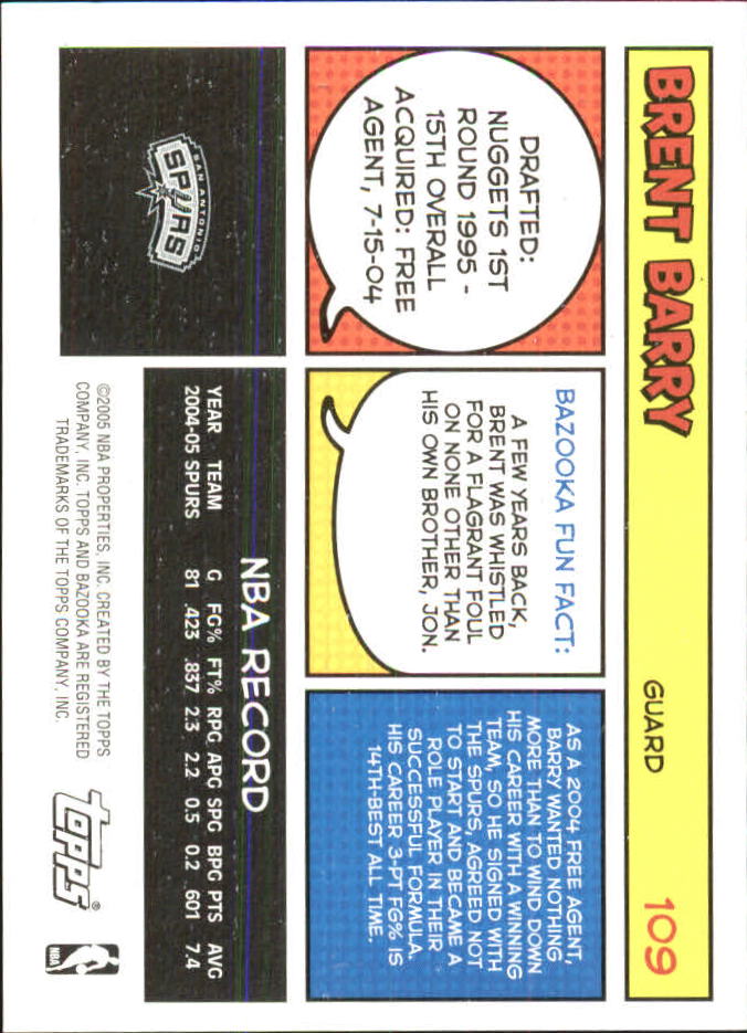 B6670- 2005-06 Bazooka Minis Basketball #s 1-220 -You Pick- 15+ FREE US SHIP - Picture 197 of 419