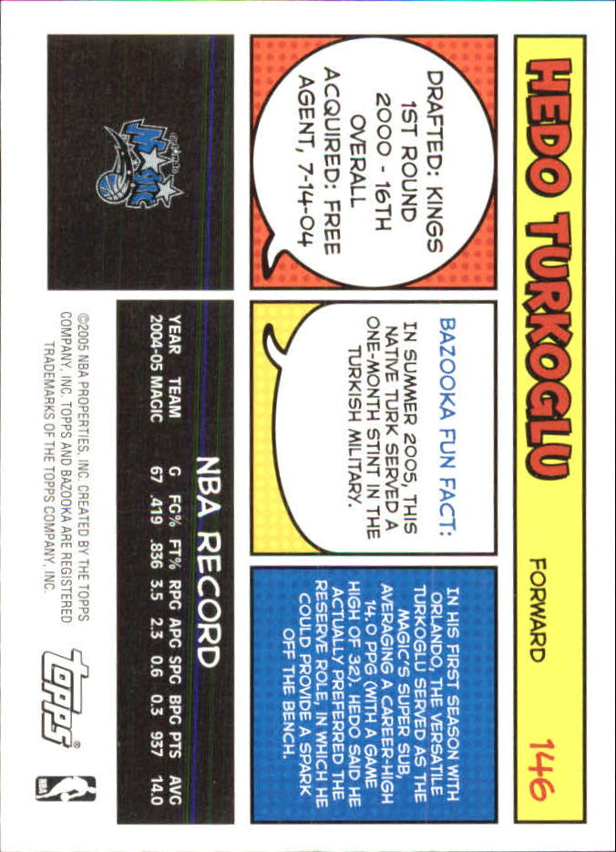 B6670- 2005-06 Bazooka Minis Basketball #s 1-220 -You Pick- 15+ FREE US SHIP - Picture 225 of 419