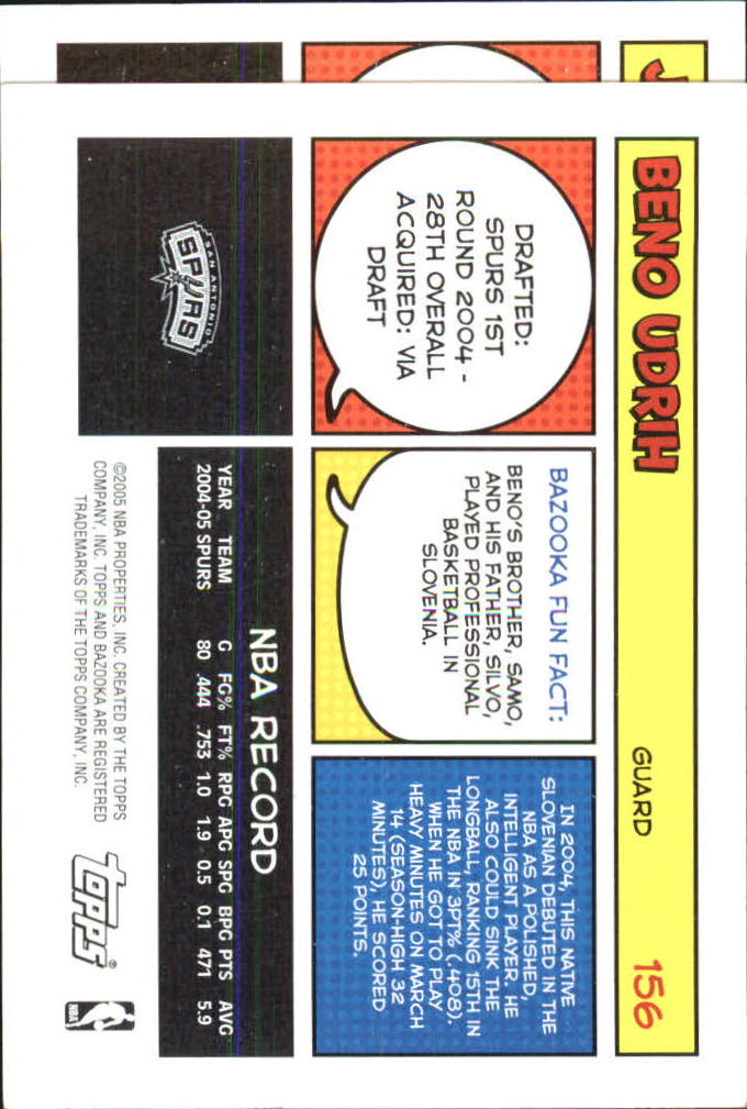 B6670- 2005-06 Bazooka Minis Basketball #s 1-220 -You Pick- 15+ FREE US SHIP - Picture 115 of 419