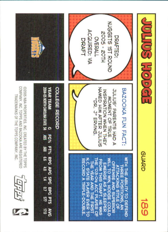 B6670- 2005-06 Bazooka Minis Basketball #s 1-220 -You Pick- 15+ FREE US SHIP - Picture 281 of 419