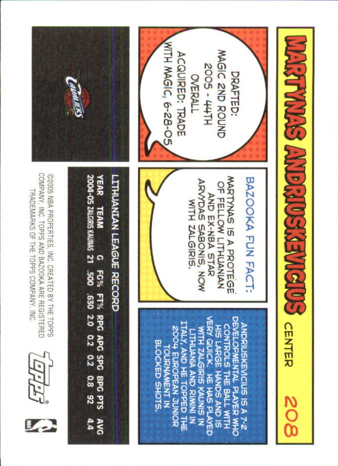 B6670- 2005-06 Bazooka Minis Basketball #s 1-220 -You Pick- 15+ FREE US SHIP - Picture 293 of 419