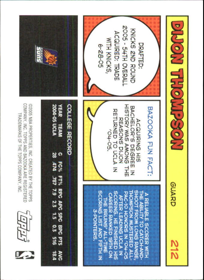 B6670- 2005-06 Bazooka Minis Basketball #s 1-220 -You Pick- 15+ FREE US SHIP - Picture 301 of 419