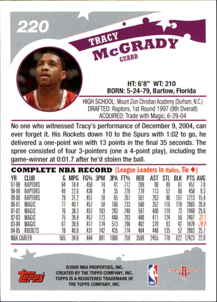 Tracy McGrady cards (1998-2021) Magic Raptors Rockets - You Choose - Picture 201 of 275
