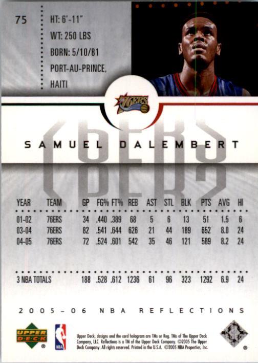 2005-06 Reflections #75 Samuel Dalembert back image