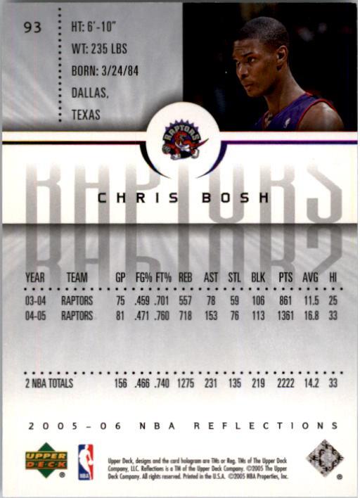 2005-06 Reflections #93 Chris Bosh back image