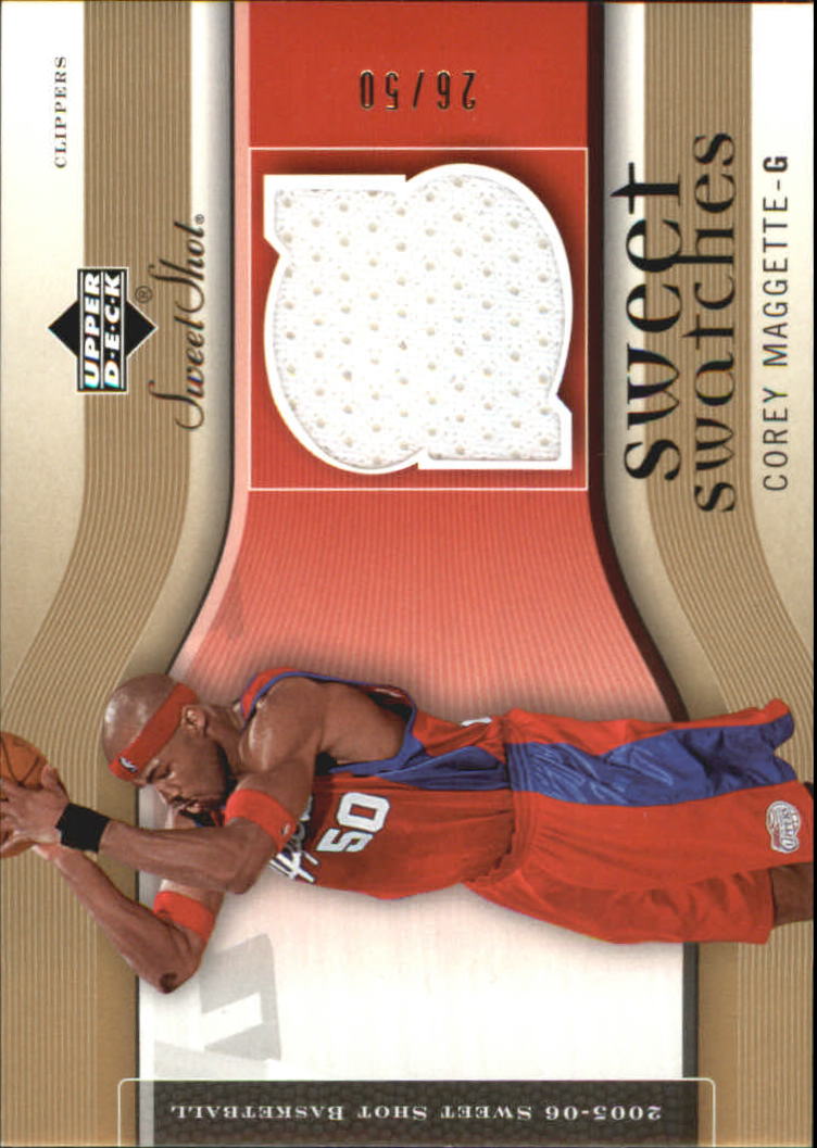 2005-06 Sweet Shot Sweet Swatches Gold #CM Corey Maggette/50