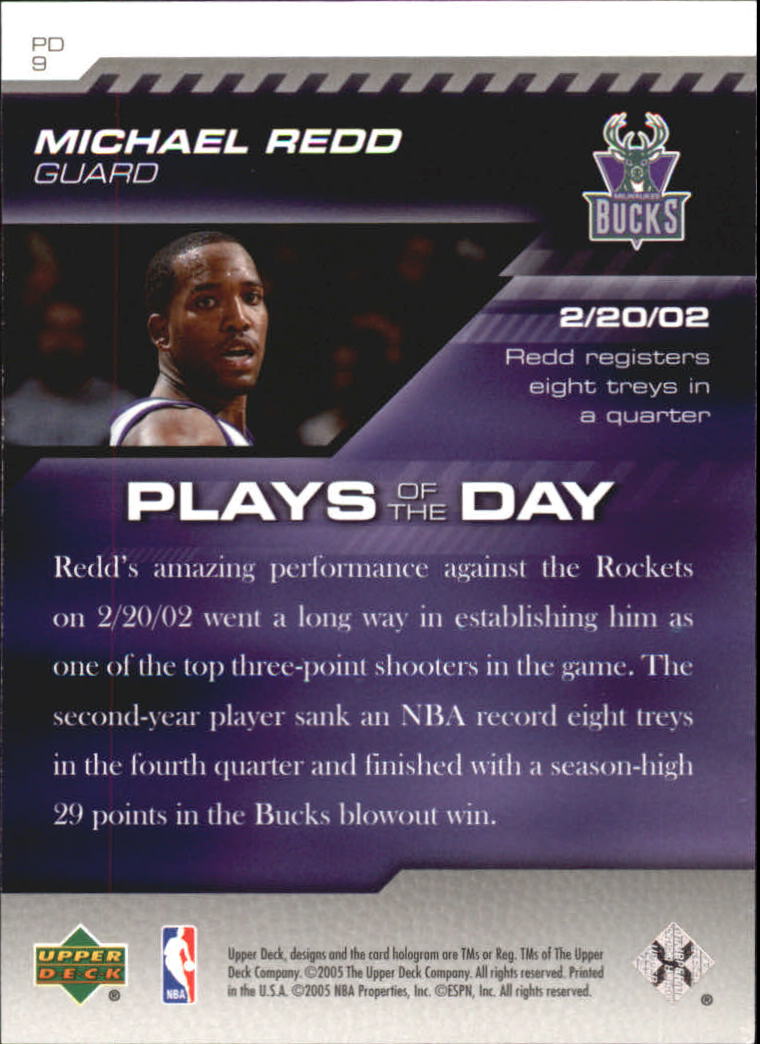 2005-06 Upper Deck ESPN Plays of the Day #PD9 Michael Redd