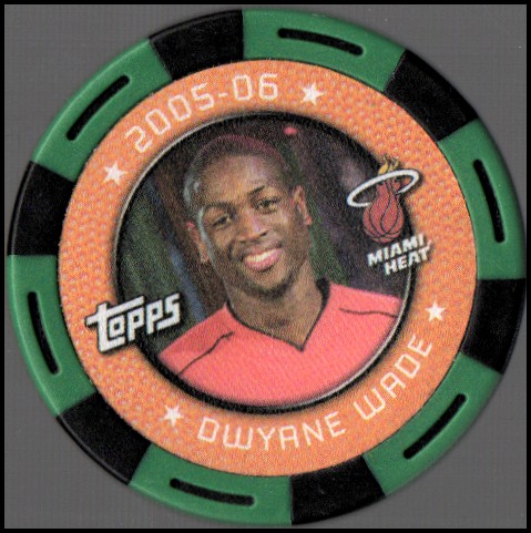 2005-06 Topps NBA Collector Chips Green #6 Dwyane Wade