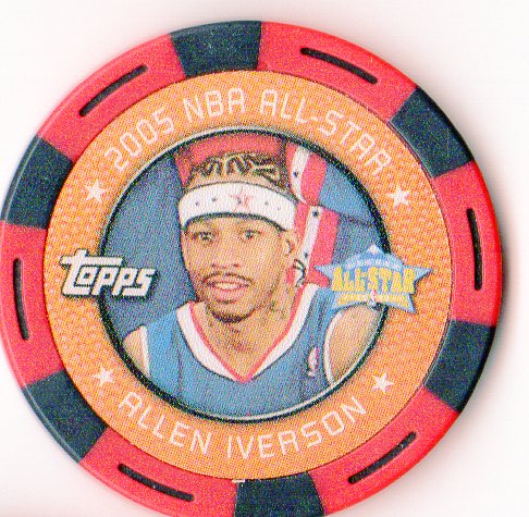 2005-06 Topps NBA Collector Chips Red #24 Allen Iverson
