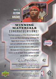 2005-06 SPx Winning Materials #EB Elton Brand back image