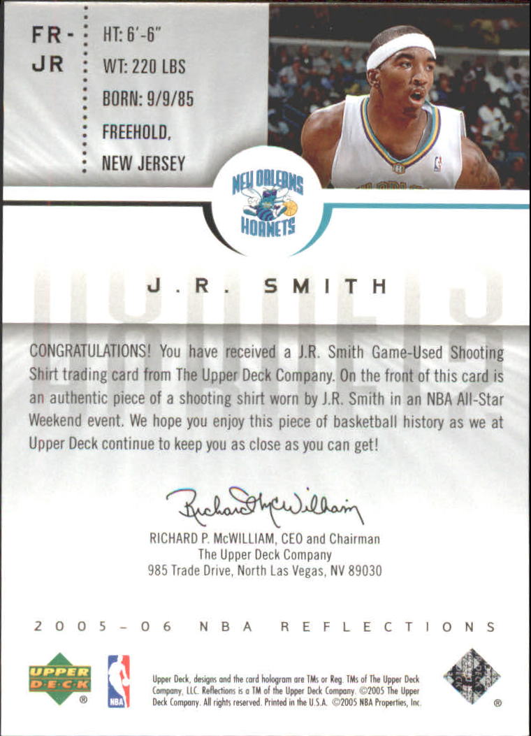 2005-06 Reflections Fabrics #JR J.R. Smith back image