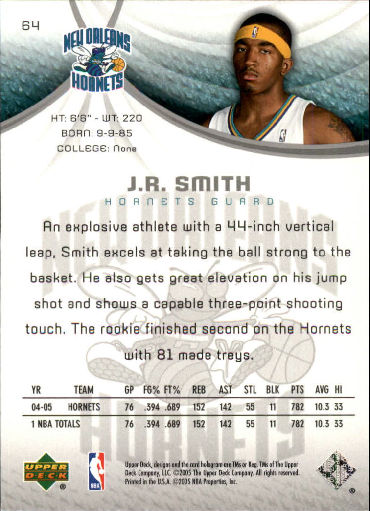 2005-06 SP Game Used #64 J.R. Smith back image