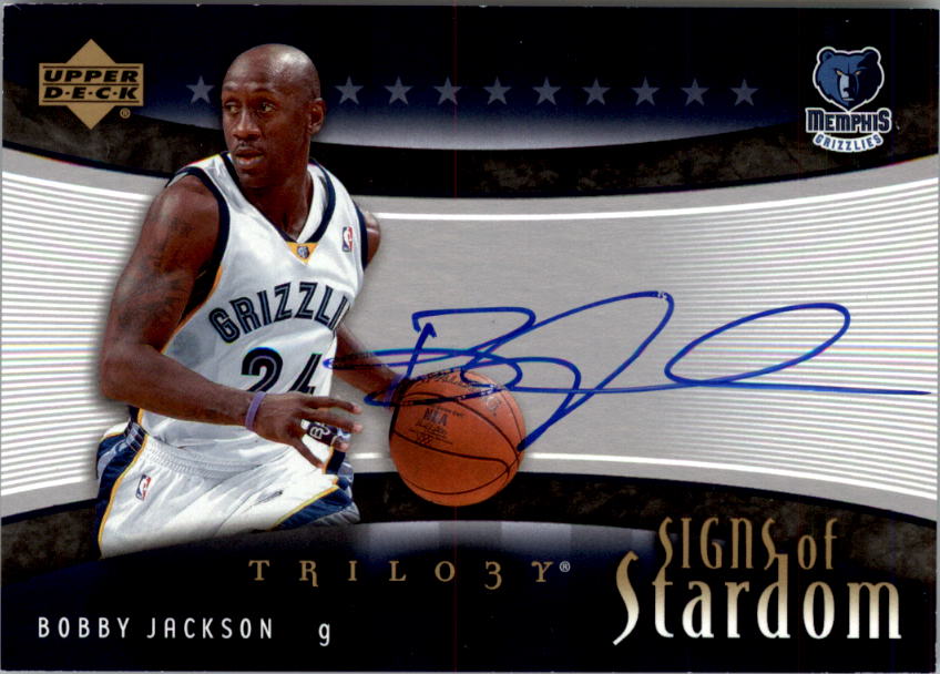 2005-06 Upper Deck Trilogy Signs of Stardom #BJ Bobby Jackson