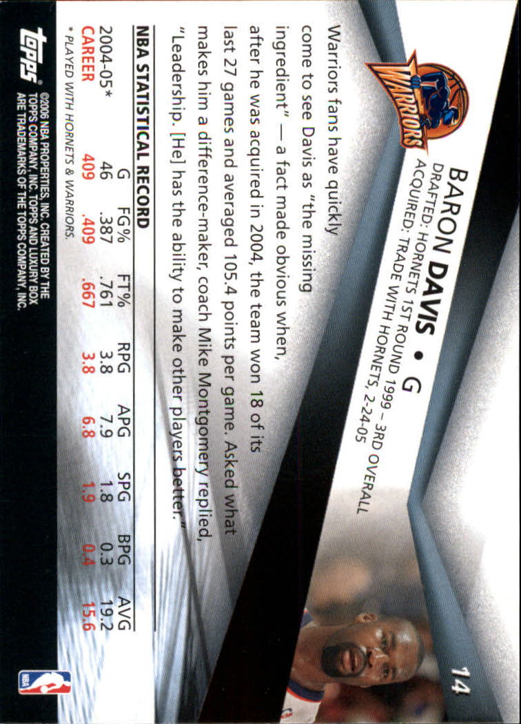 2005-06 Topps Luxury Box Basketball YOU PICK - Picture 29 of 261