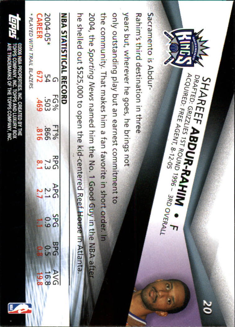 2005-06 Topps Luxury Box Basketball YOU PICK - Picture 41 of 261