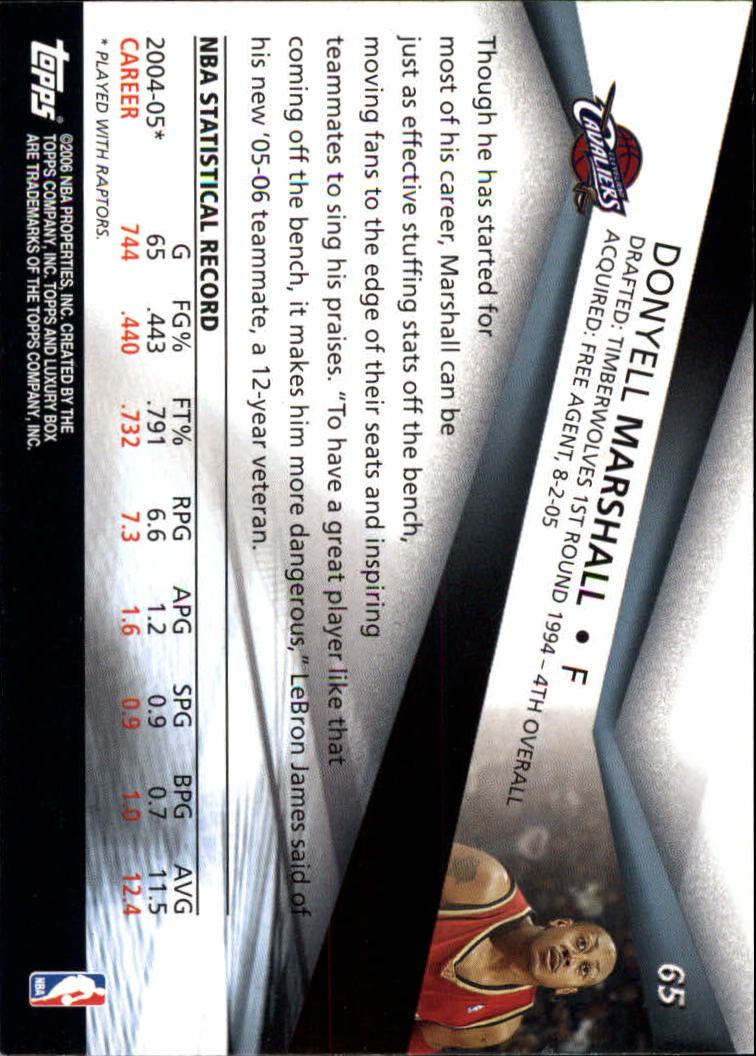 2005-06 Topps Luxury Box Basketball YOU PICK - Picture 131 of 261