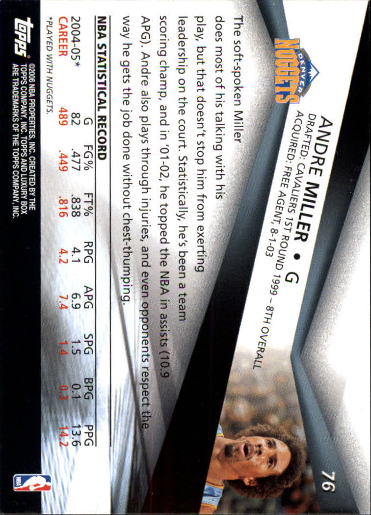 2005-06 Topps Luxury Box Basketball YOU PICK - Picture 153 of 261