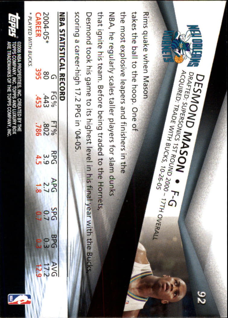2005-06 Topps Luxury Box Basketball YOU PICK - Picture 185 of 261